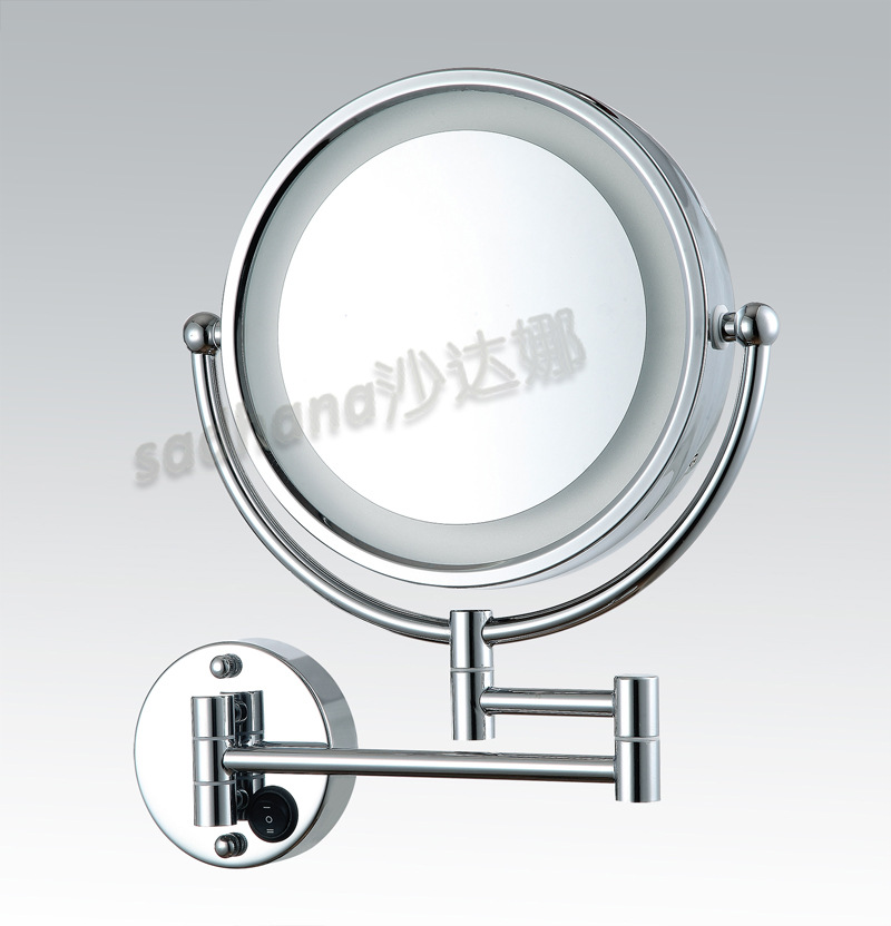 跨境专供 折叠镜 金属壁挂双面镜 ebay 沙达娜led化妆镜 定制款示例图9