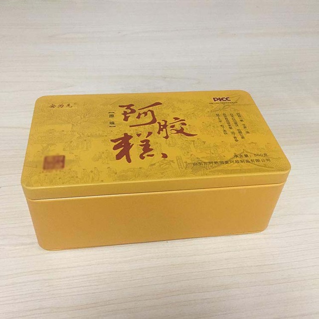 阿胶糕铁盒马口铁食品礼品盒包装山东厂家供应信义包装
