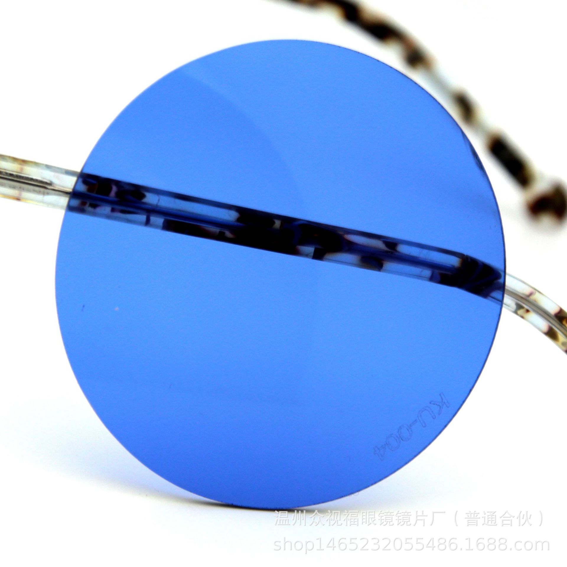 温州厂家直销 AC/PC偏心太阳镜方眼镜片73*58*8C，可定制示例图2