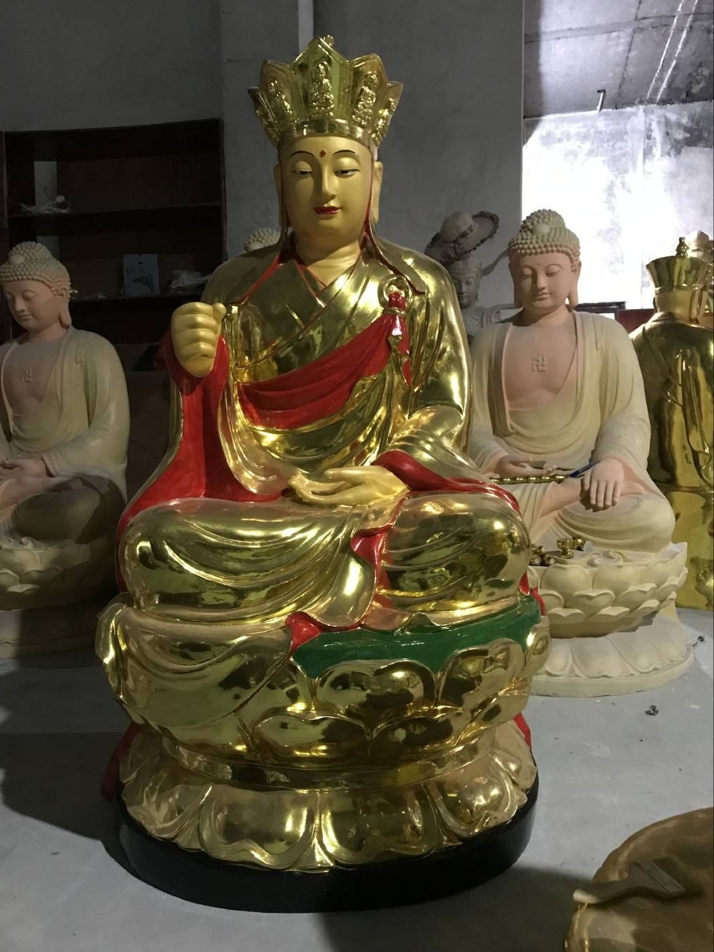 佛像 本厂专业生产精品铸铜地藏王菩萨 家庭供奉地藏王佛像 镀金地藏王小佛像