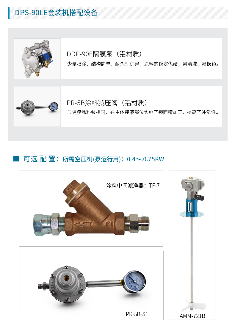 日本岩田升降双隔膜泵DPS-90LE 涂料气动输送搅拌泵 气动双隔膜泵示例图4
