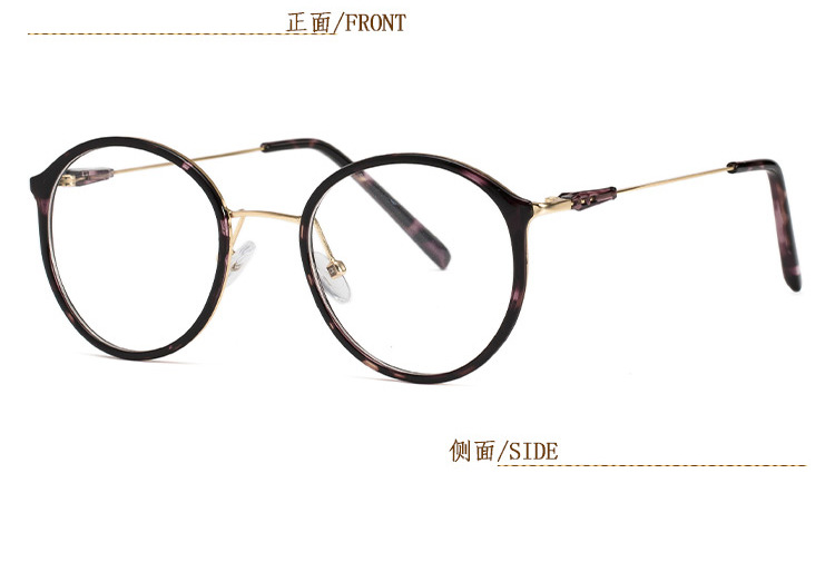 送包装 2017新款PEI超轻乌碳塑钢眼镜复古文艺女式眼镜框 平光镜示例图12