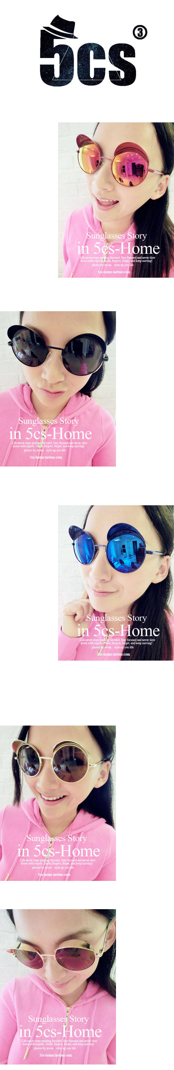 太阳镜 女 2015新款超酷超炫超强金属质感潮流太阳眼镜 墨镜 5319示例图5
