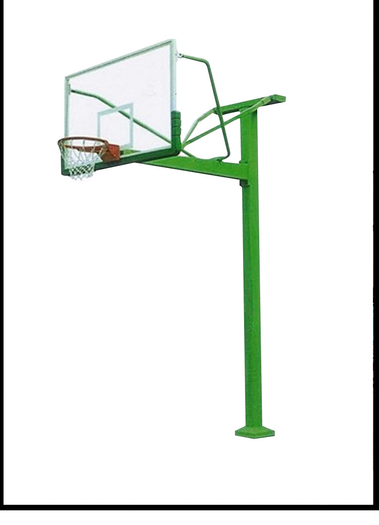 厂家生产固定式地埋丁字篮球架体育器材学校小区公园固定式篮球架示例图2