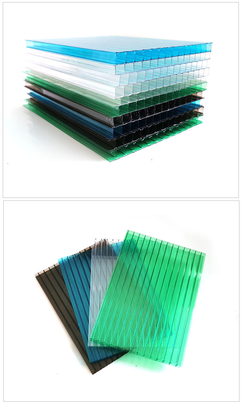 PC中空阳光板透明屋顶雨棚板温室大棚聚碳酸酯采光板蜂窝阳光板示例图17