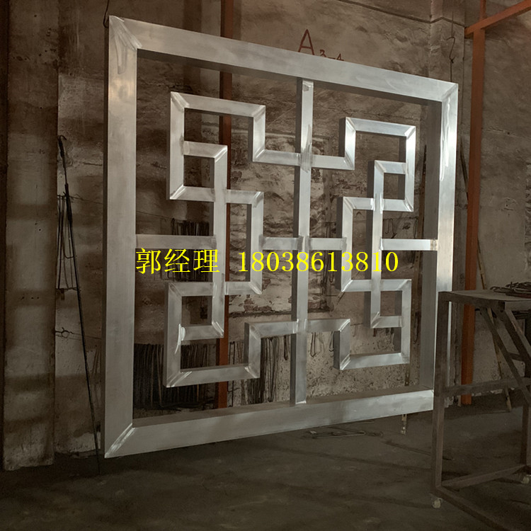 防盗网铝窗花装饰建材 中式铝合金防盗网定制 来图定制的厂家直销示例图9