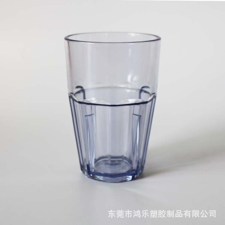 300ml亚克力八角烈酒杯AS透明杯塑料多边棱角杯塑料杯示例图1