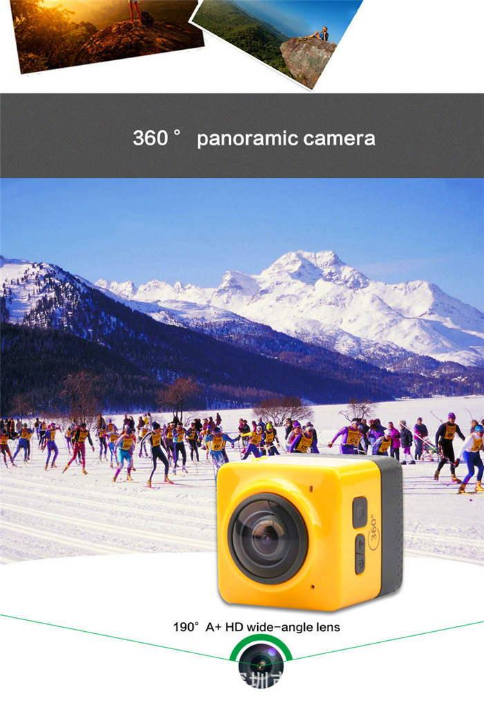 防水运动DV记录仪 360度高清全景摄像机 迷你户外运动数码相机示例图12