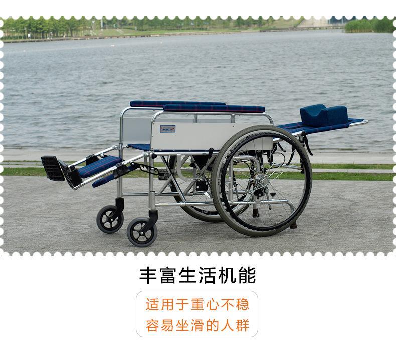 批发MiKi三贵轮椅MSL-T22 轻便折叠 免充气老人残疾人代步车包邮示例图6