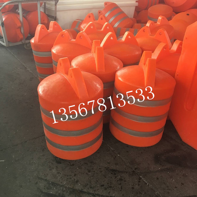 浙江厂家定做直径50厘米橙色浮筒 双耳浮体 景区危险警示浮筒示例图5
