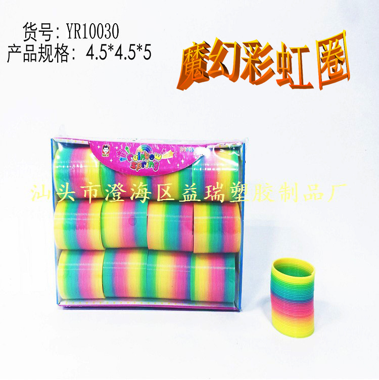 儿童魔力彩虹圈地摊热卖彩虹圈玩具创意弹簧圈玩具礼品广告示例图36