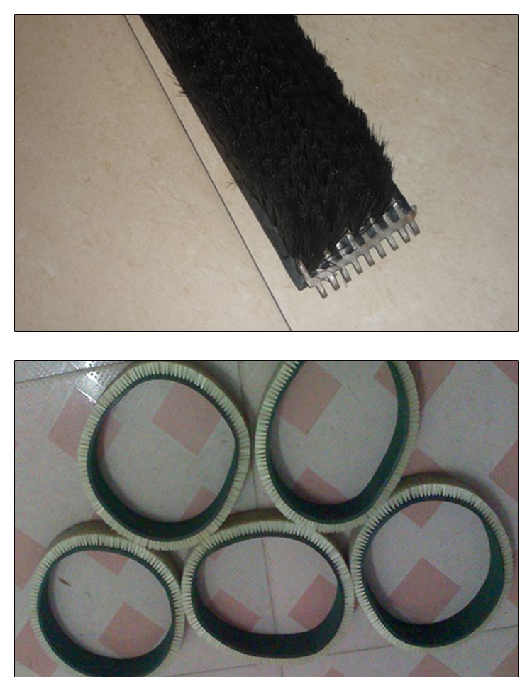 专业生产白色尼龙丝皮带刷 输送刷 皮带式毛刷 履带式毛刷示例图7