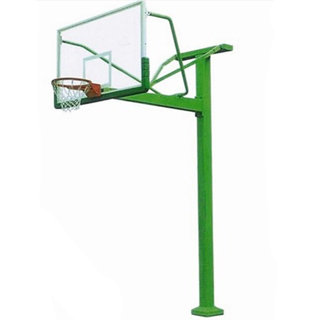 厂家生产固定式地埋丁字篮球架体育器材学校小区公园固定式篮球架图片