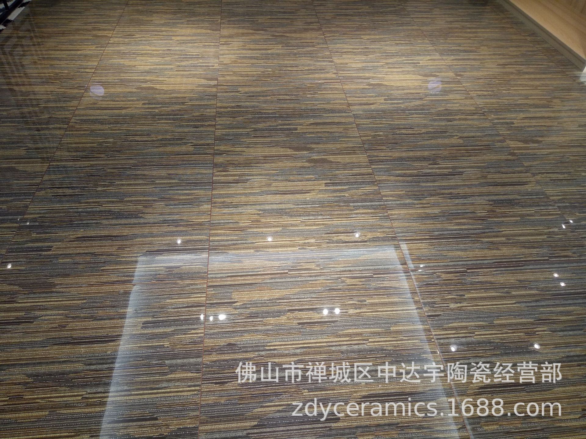6073Q琥珀米黄60X60负离子金刚大理石瓷砖防滑防潮客厅墙面地面砖示例图3