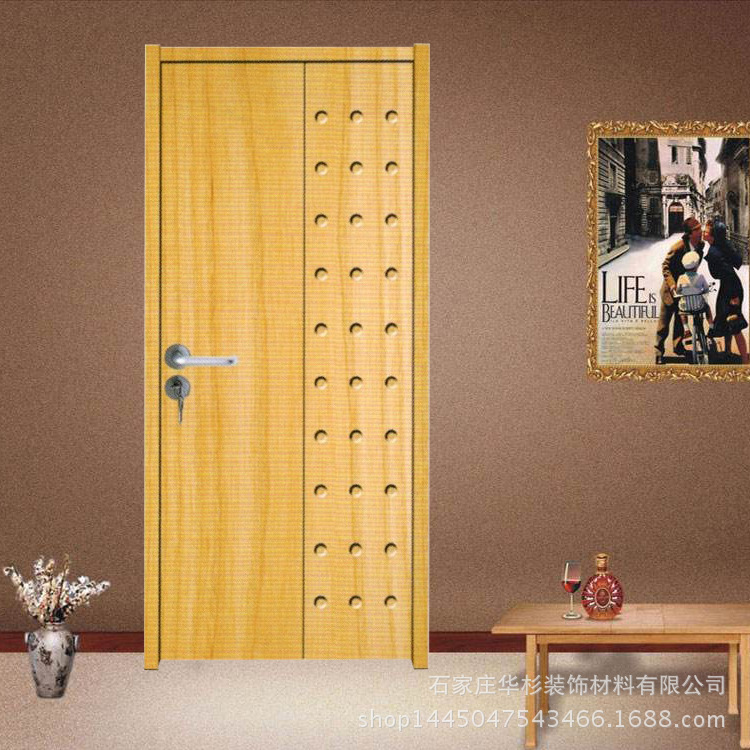 河北华杉卧室门办公室门免漆门直销耐磨耐刮平开实木复合免漆门示例图27