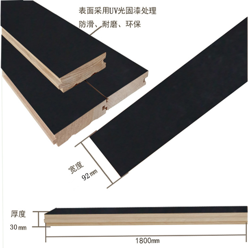唐山运动木地板批发室内健身场羽毛球馆强化地板施工生产商示例图3