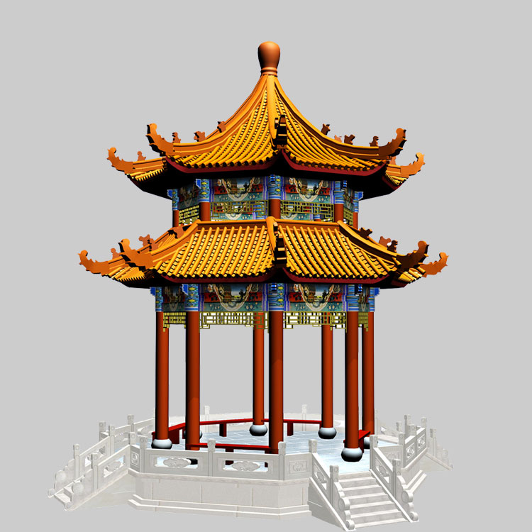 上海广场石雕凉亭承接古建凉亭工程厂家制作