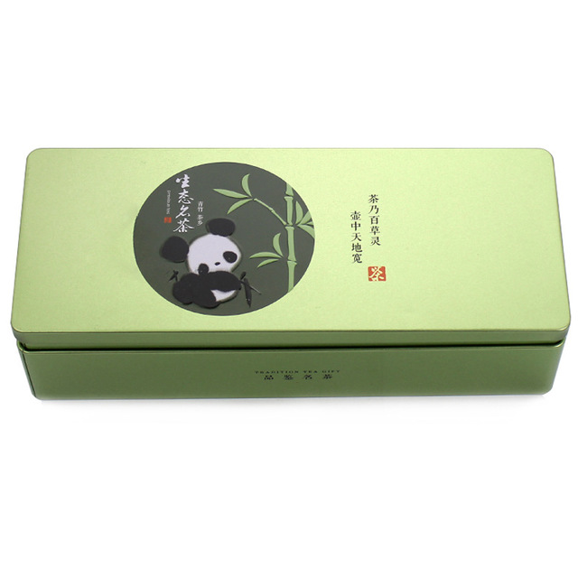 茶叶铁盒包装加工厂家 安徽绿茶马口铁盒包装 大号绿茶包装罐礼盒 长方形茶叶铁罐 麦氏罐业图片