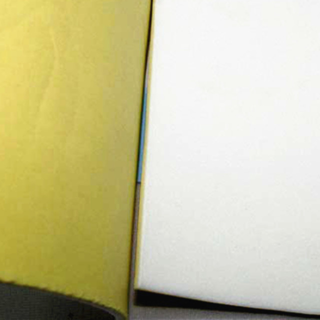 女鞋箱包包装制品用白色高发泡上自粘加黄纸 拓源自粘背胶高发泡图片