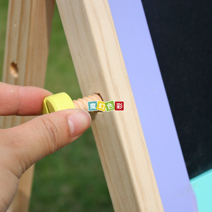 新款正品 折叠式木制双面磁性儿童益智画板早教玩具黑板带配件示例图13