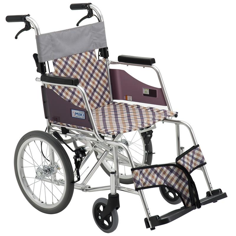 批发MiKi三贵轮椅MOCC-43JL DX 轻便折叠 免充气老人残疾人代步车图片