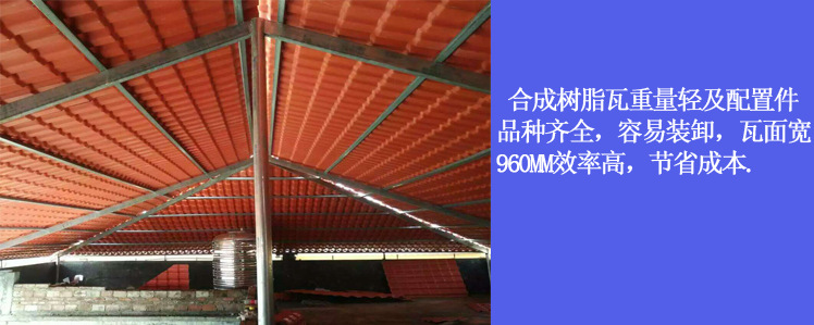 ASA合成树脂瓦屋顶加厚耐老化蓝色树脂瓦工厂批发仿古琉璃瓦示例图17