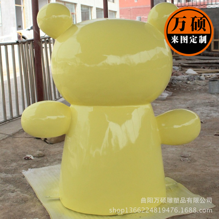玻璃钢定制商业街雕塑 维尼熊 卡通熊 树脂卡通小熊摆件示例图7