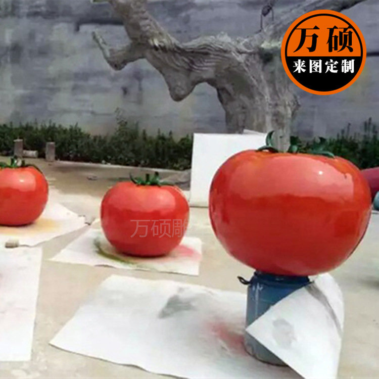 现货玻璃钢瓜果蔬菜雕塑西红柿番茄雕塑种植园采摘园雕塑装饰摆件示例图7