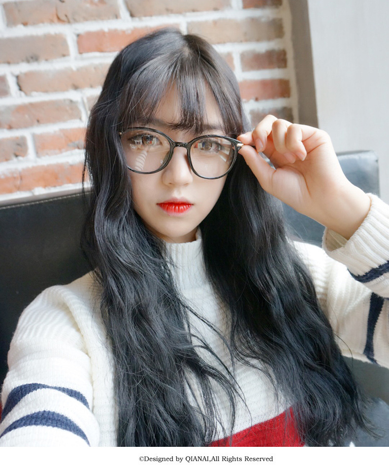 2016韩版大框近视眼镜框架女潮复古全框眼镜平光防辐射镜眼镜框男示例图1