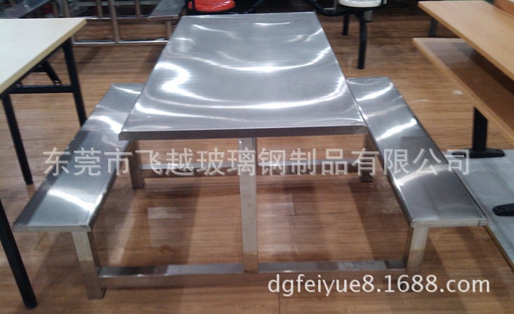 员工餐厅餐台 8人分段食堂餐桌 连体玻璃钢餐桌椅 学校学生餐桌椅示例图41