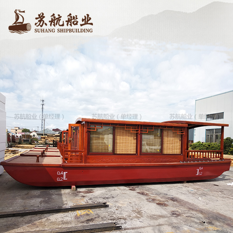 全国供应手划船 木质观光船 仿古木船价格
