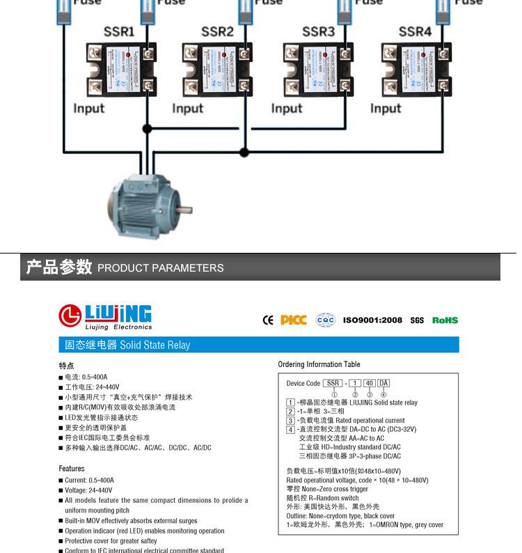 浙江柳晶 供应300A单相固态继电器 H3300ZF 工业级固态继电器示例图8