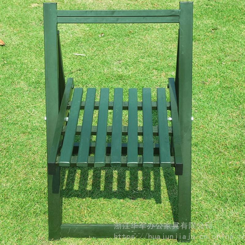 钢木椅 折叠椅 沙滩椅 制式钢木椅 木条凳 军绿HJ23华军