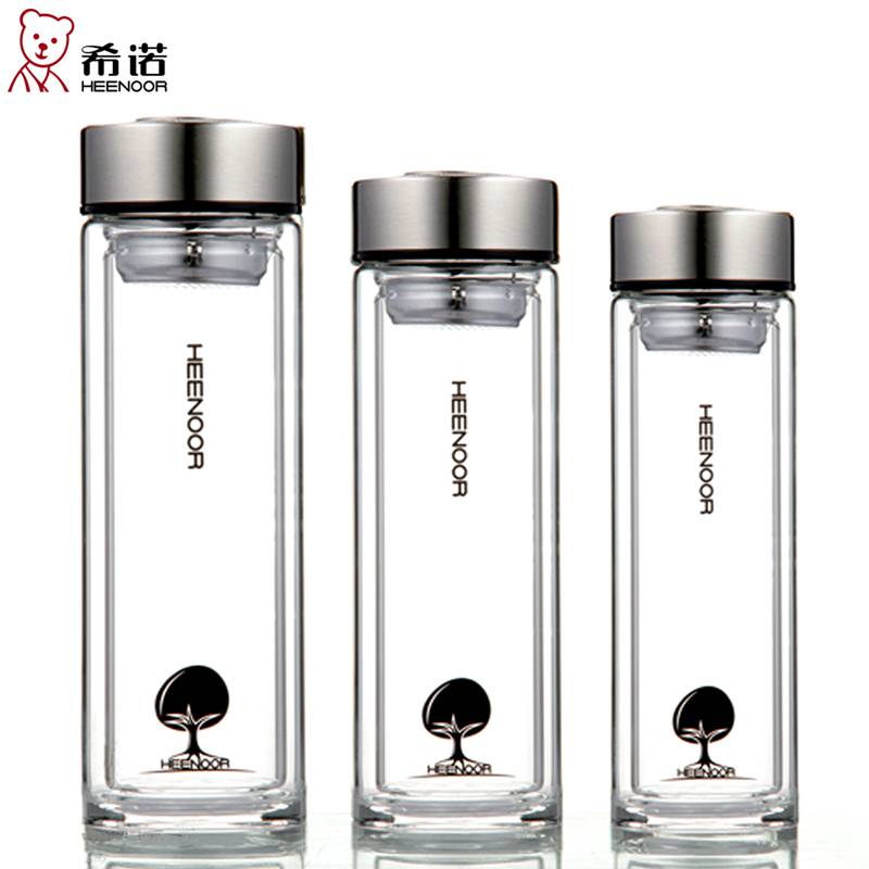 四川希诺 双层玻璃杯批发定制 XN-6607高硼硅玻璃杯定制 礼品杯