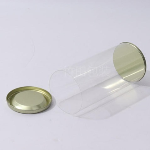 青岛厂家定制 糖果包装PVC圆筒包装盒 化妆品透明圆桶 马口铁筒