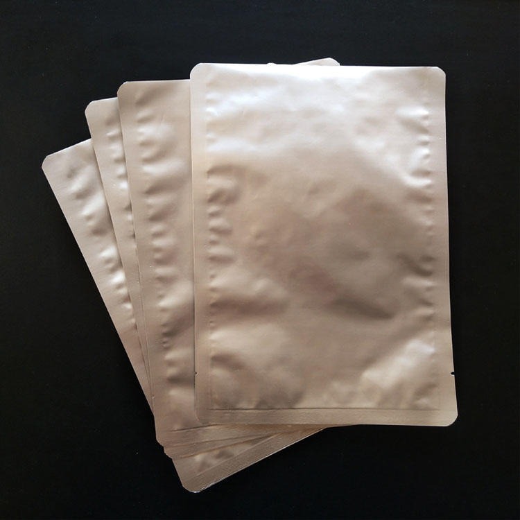 纯铝箔平口袋 小号食品零食包装袋 避光食品真空袋工厂批发图片