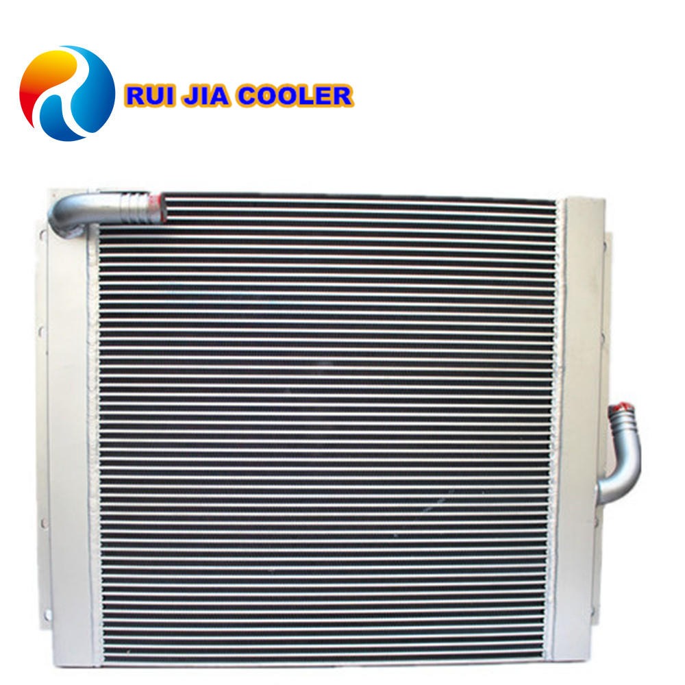 睿佳RUIJIA 挖掘机铝制风冷却器 液压油散热器 油冷却器 板翅式换热器 EX60热交换器 oil cooler