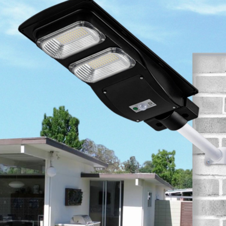 厂家批发 一体化太阳能路灯 90W家用庭院LED路灯头 一体化太阳能感应路灯