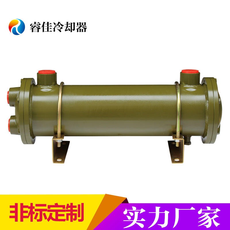 管壳式油冷却器  睿佳BS413紫铜的油冷器 纺织机油冷却器