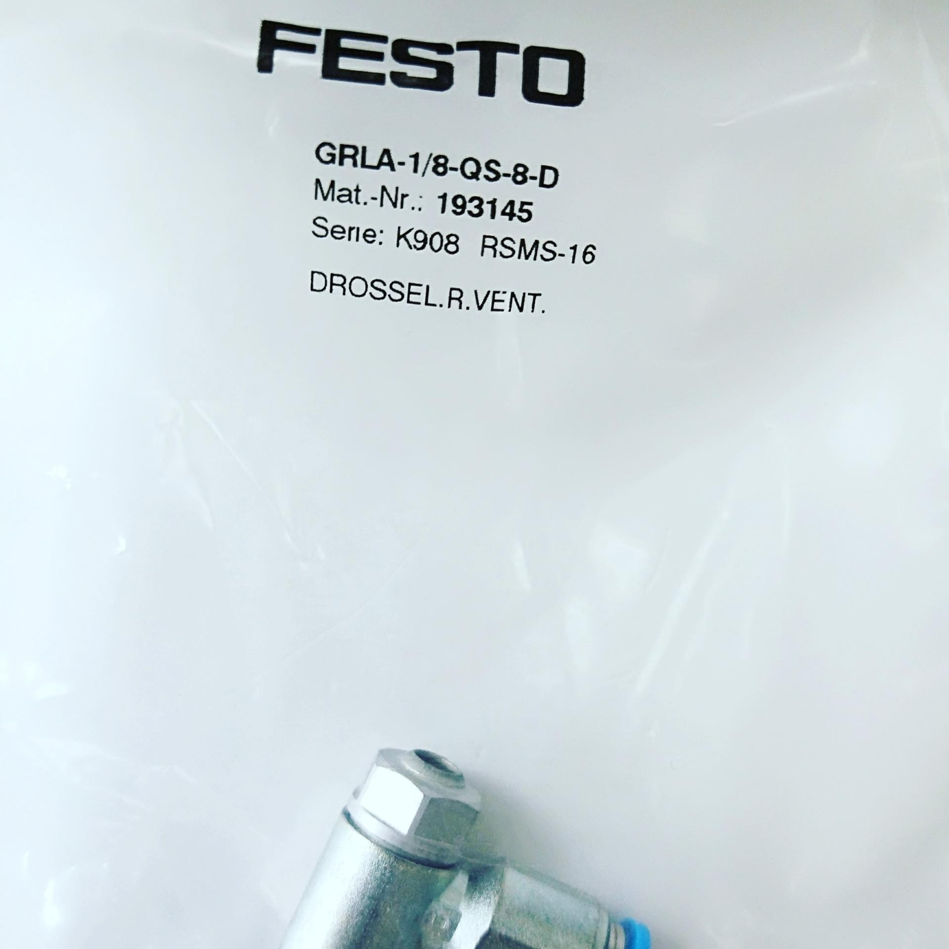 FESTO费斯托 GRLA-18-QS-3-RS-D 单向节流阀197579