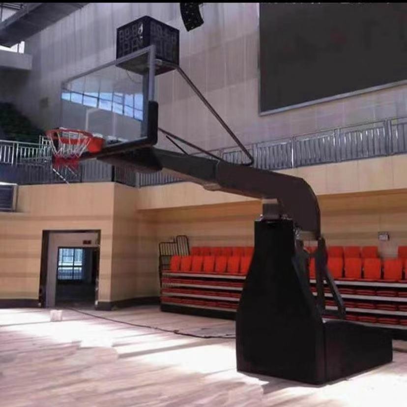 定制液压篮球架 地埋圆管篮球架 江苏无锡市液压篮球架龙泰体育指导安装