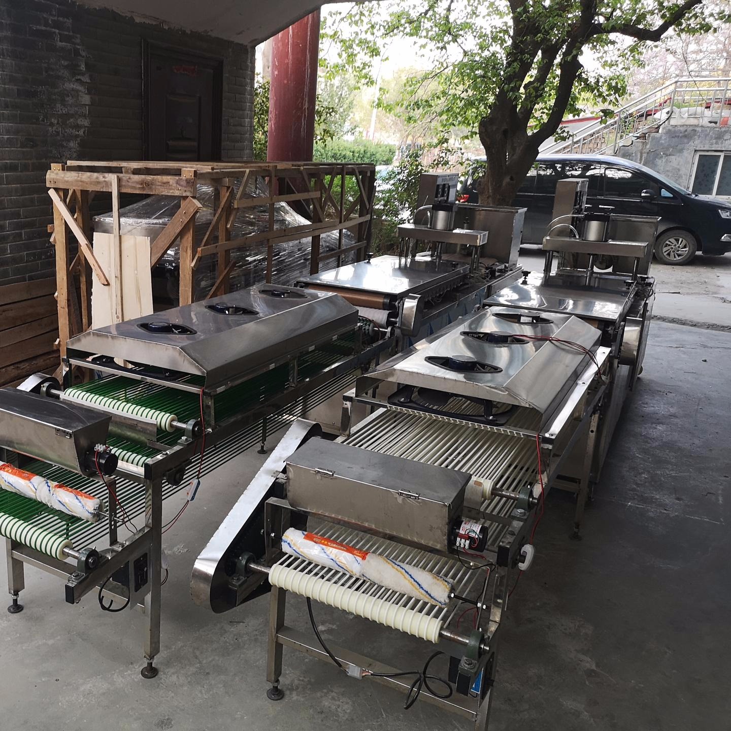 烫面烙馍机 河南郑州450型圆形水烙馍机 山东全自动单饼机厂家