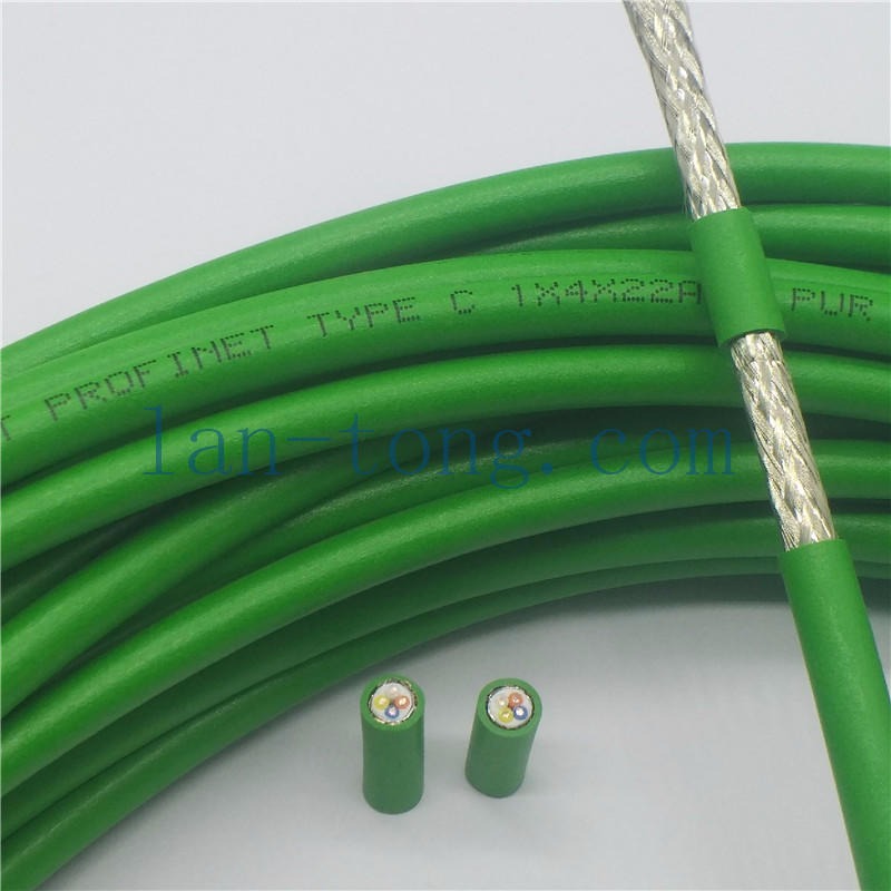 绿色ETHERNET  PROFINET  TYPE C 1X4X22AWG/19工业以太网拖链屏蔽网线