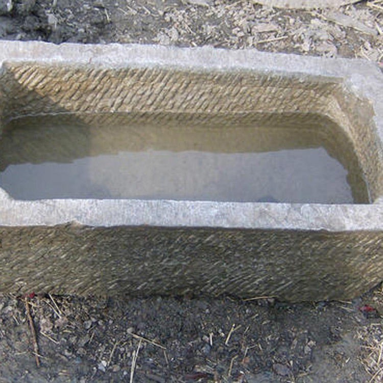 佰盛 老石槽鱼缸流水摆件 石雕老石条旧石磨 厂家批发