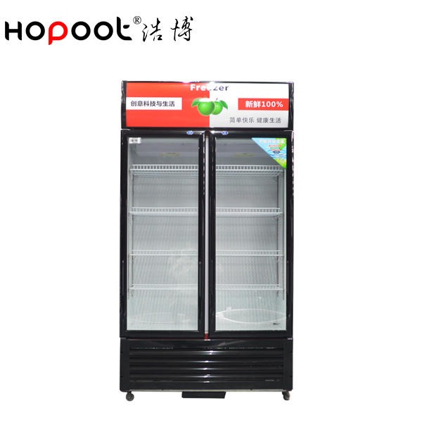 浩博展示柜 冷藏商用保鲜柜  立式冰箱  单门双门超市饮料柜 冰柜啤酒柜维修图片