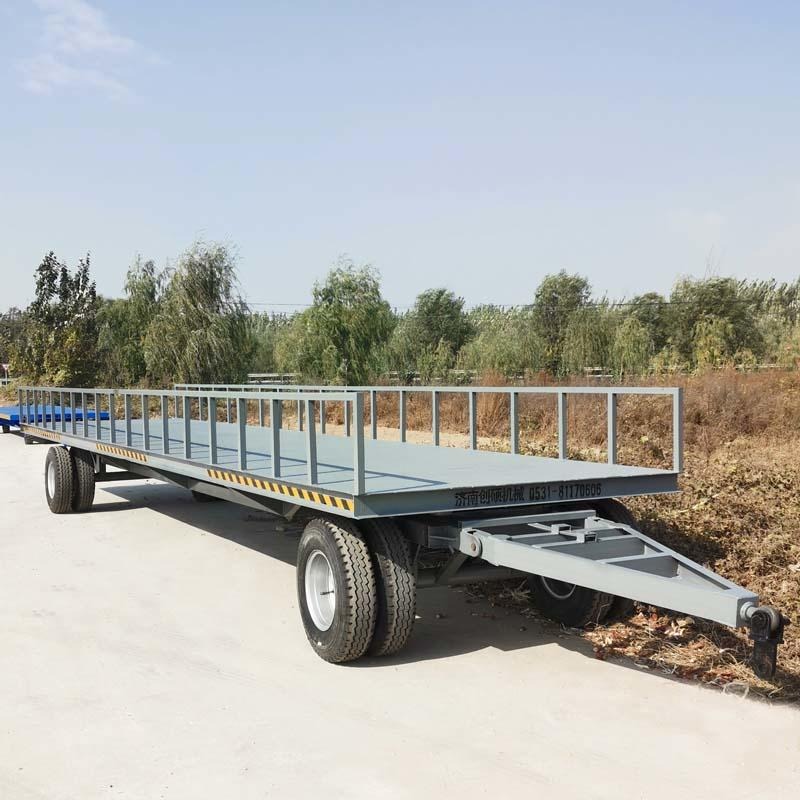 创硕叉车牵引平板工具车 厂区转运平板拖车 物流运输平板车CSPC-10