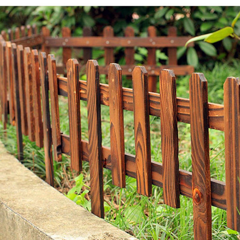 安平佳星花园草坪防腐木栏杆 木护栏栅栏围栏 院子木篱笆 户外实木围栏