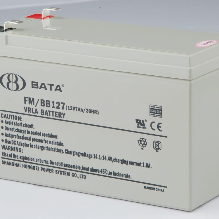 鸿贝蓄电池FM127 铅酸性免维护电池 鸿贝蓄电池12V7AH 储能应急电池
