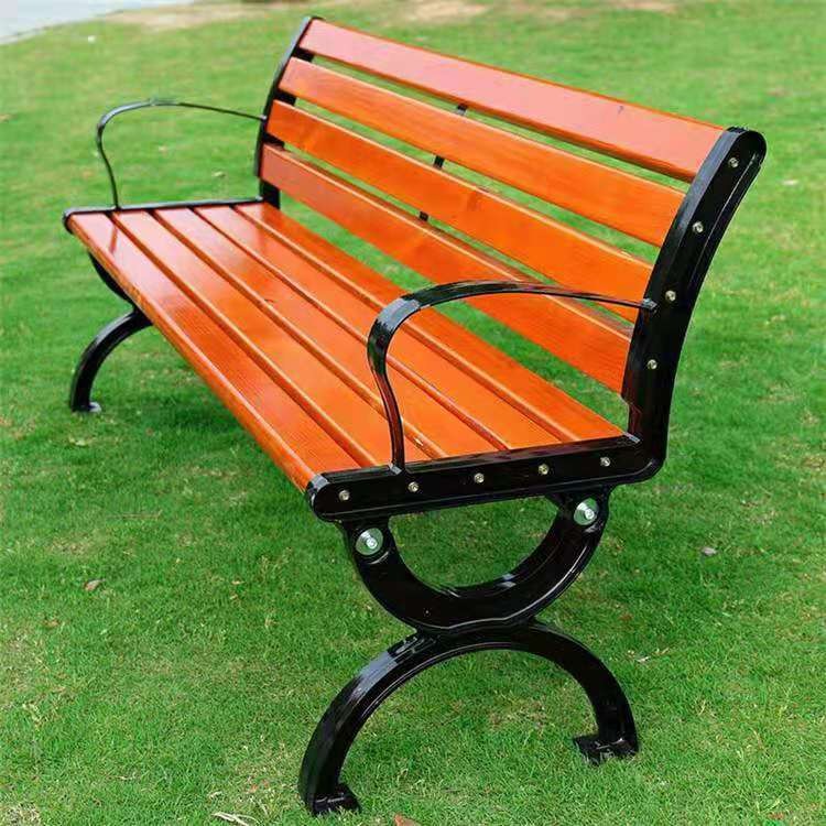 公园椅户外长椅 室外长凳子 广场休息椅防腐实木长条椅子 公共座椅 方元浩宇