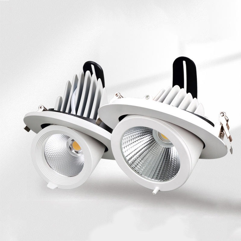 led射灯 可调角度COB象鼻灯 嵌入式天花灯  可调光灯具